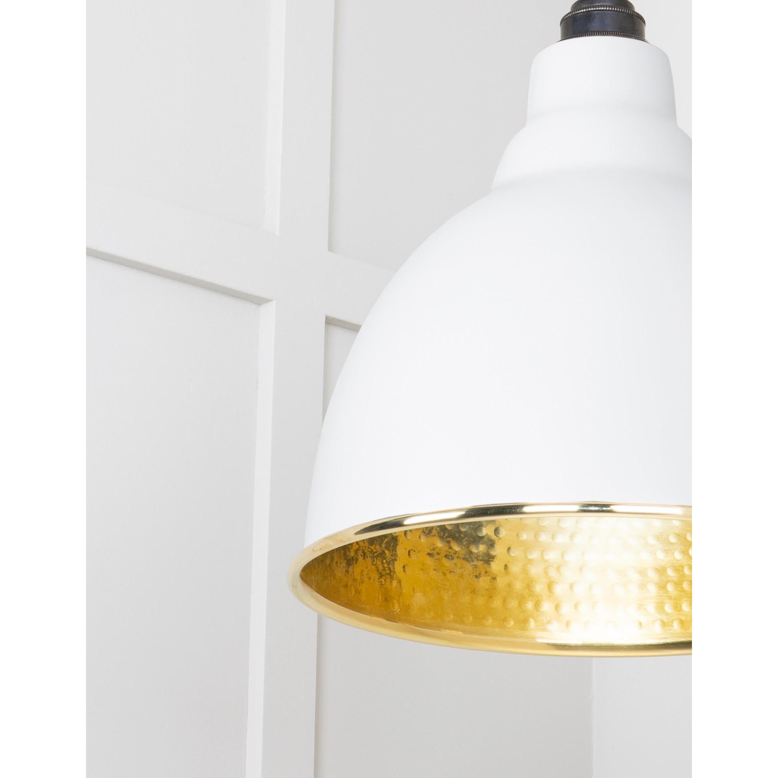 Hammered Brass Brindley Pendant in Flock | From The Anvil - Brindley - From The Anvil - Yester Home