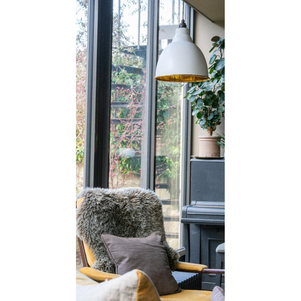 Hammered Brass Brindley Pendant in Flock | From The Anvil-Brindley-Yester Home