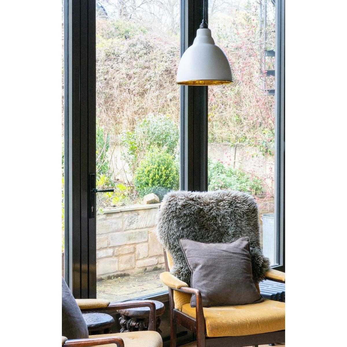 Hammered Brass Brindley Pendant in Flock | From The Anvil-Brindley-Yester Home