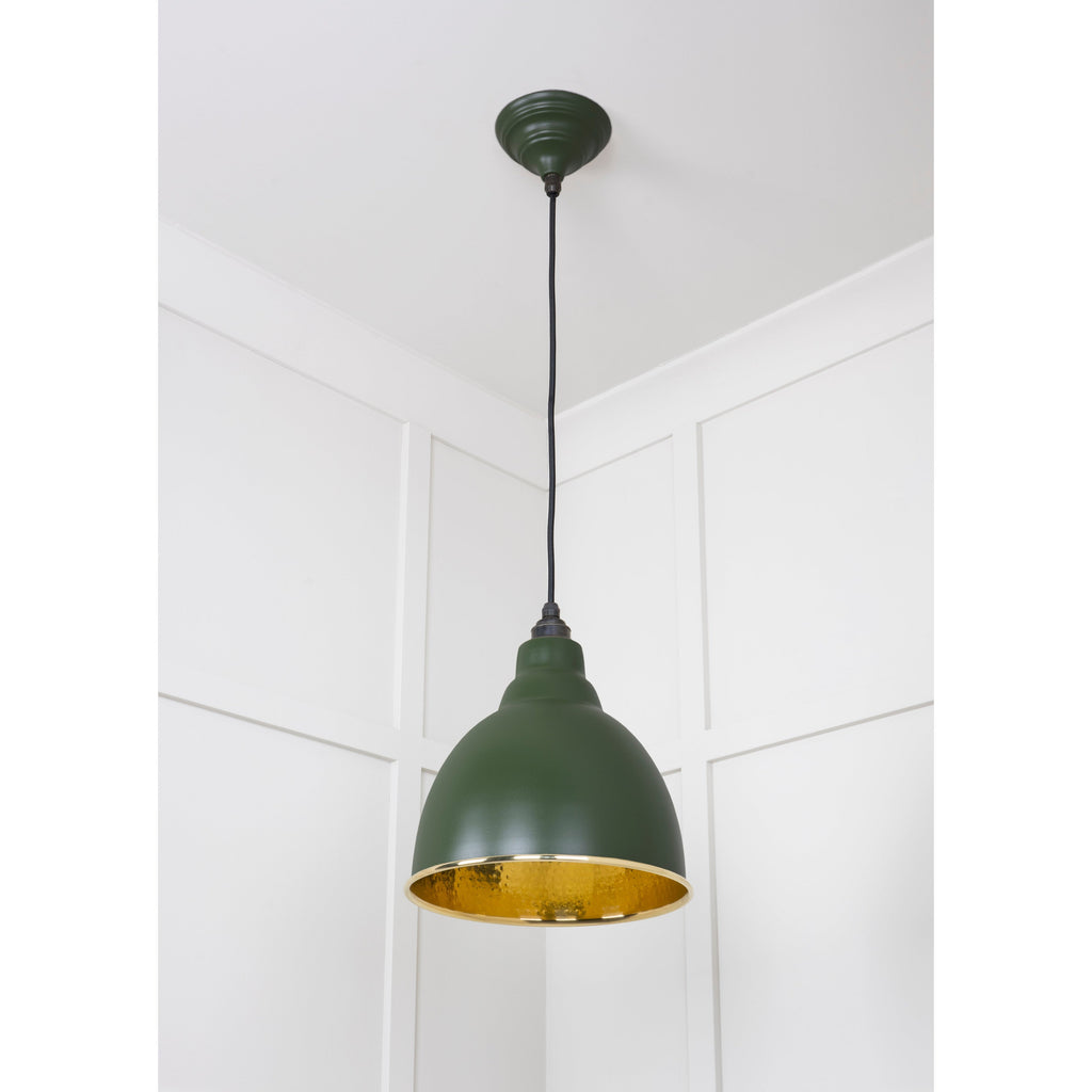 Hammered Brass Brindley Pendant in Heath | From The Anvil-Brindley-Yester Home