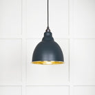Hammered Brass Brindley Pendant in Soot | From The Anvil - Brindley - From The Anvil - Yester Home