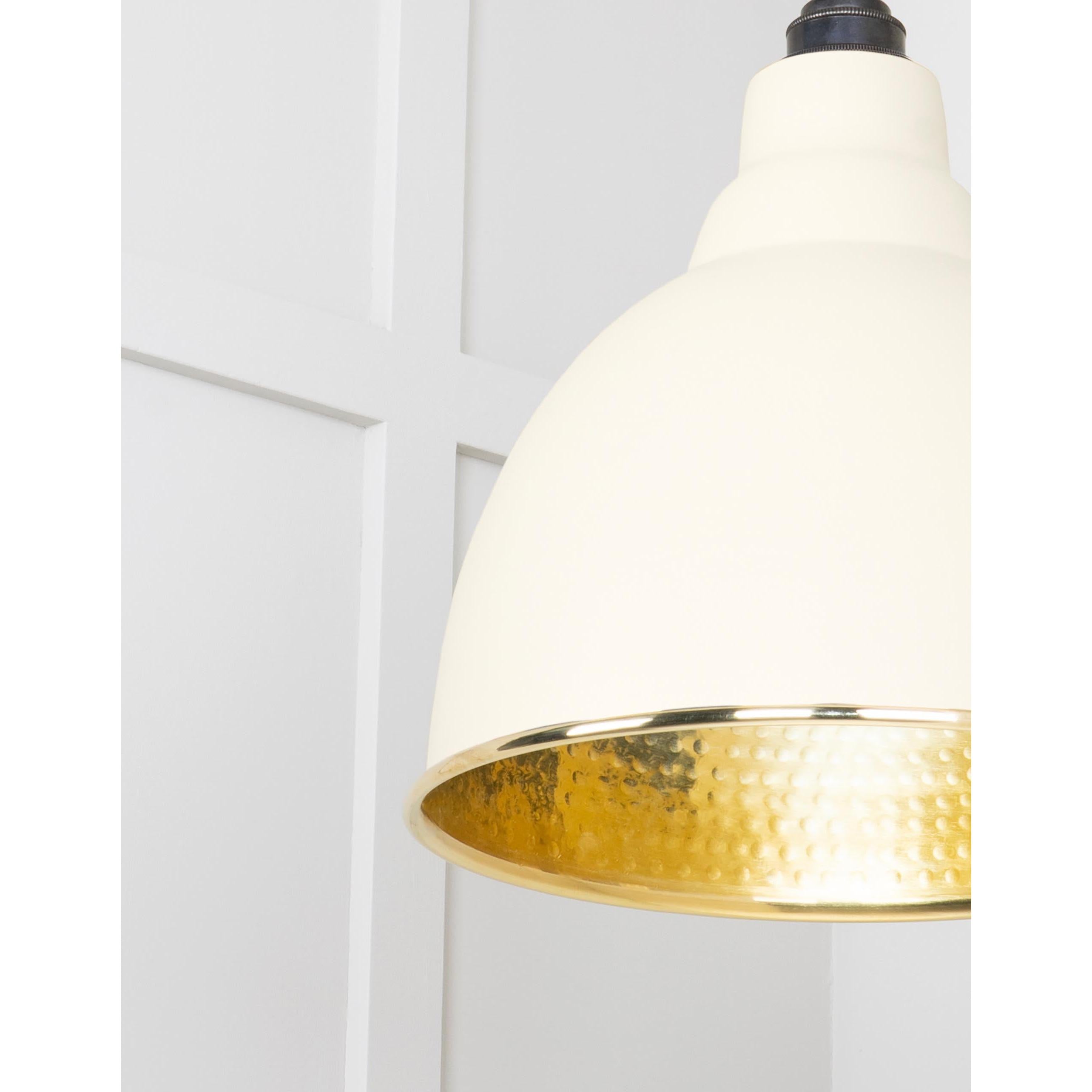 Hammered Brass Brindley Pendant in Teasel | From The Anvil - Brindley - From The Anvil - Yester Home