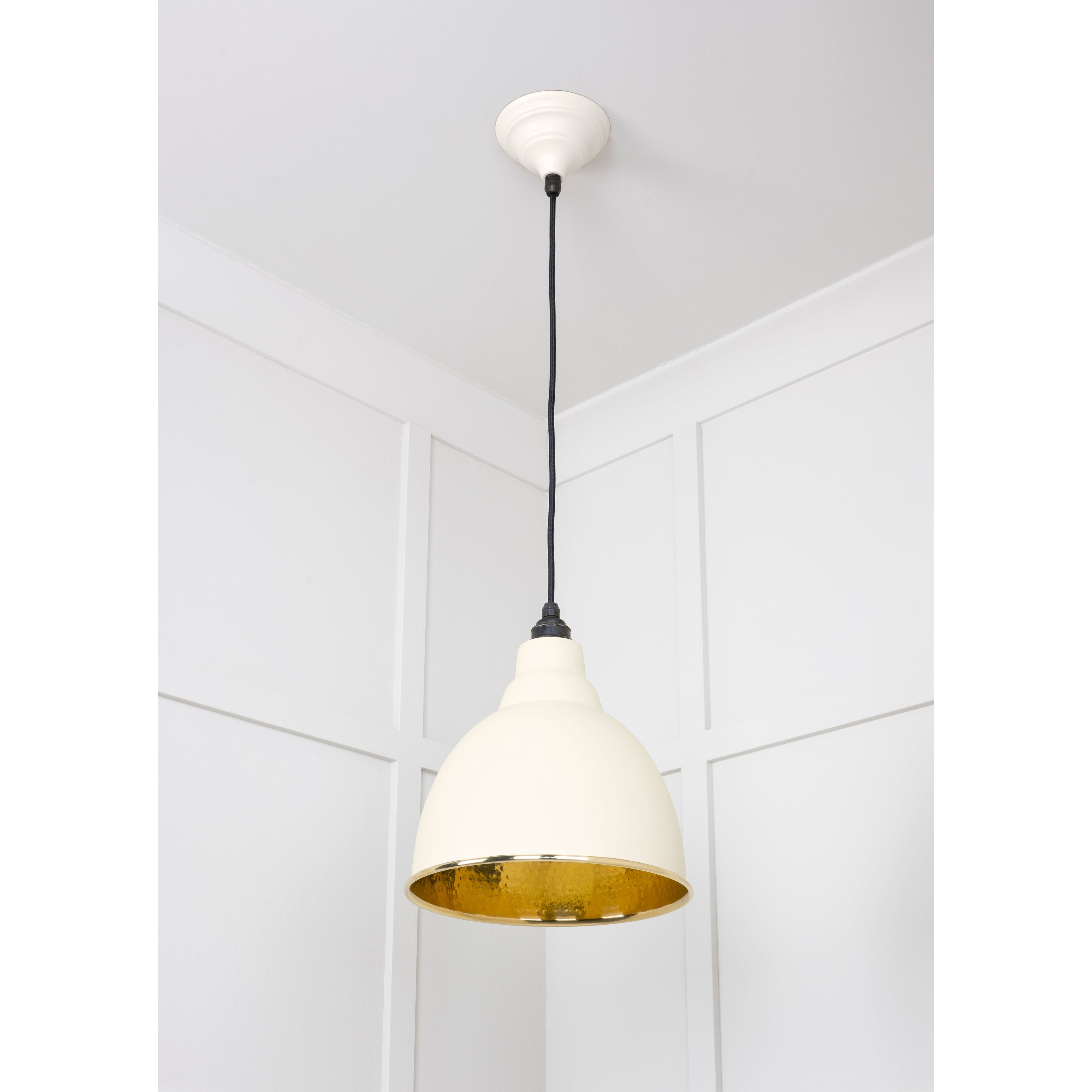 Hammered Brass Brindley Pendant in Teasel | From The Anvil-Brindley-Yester Home