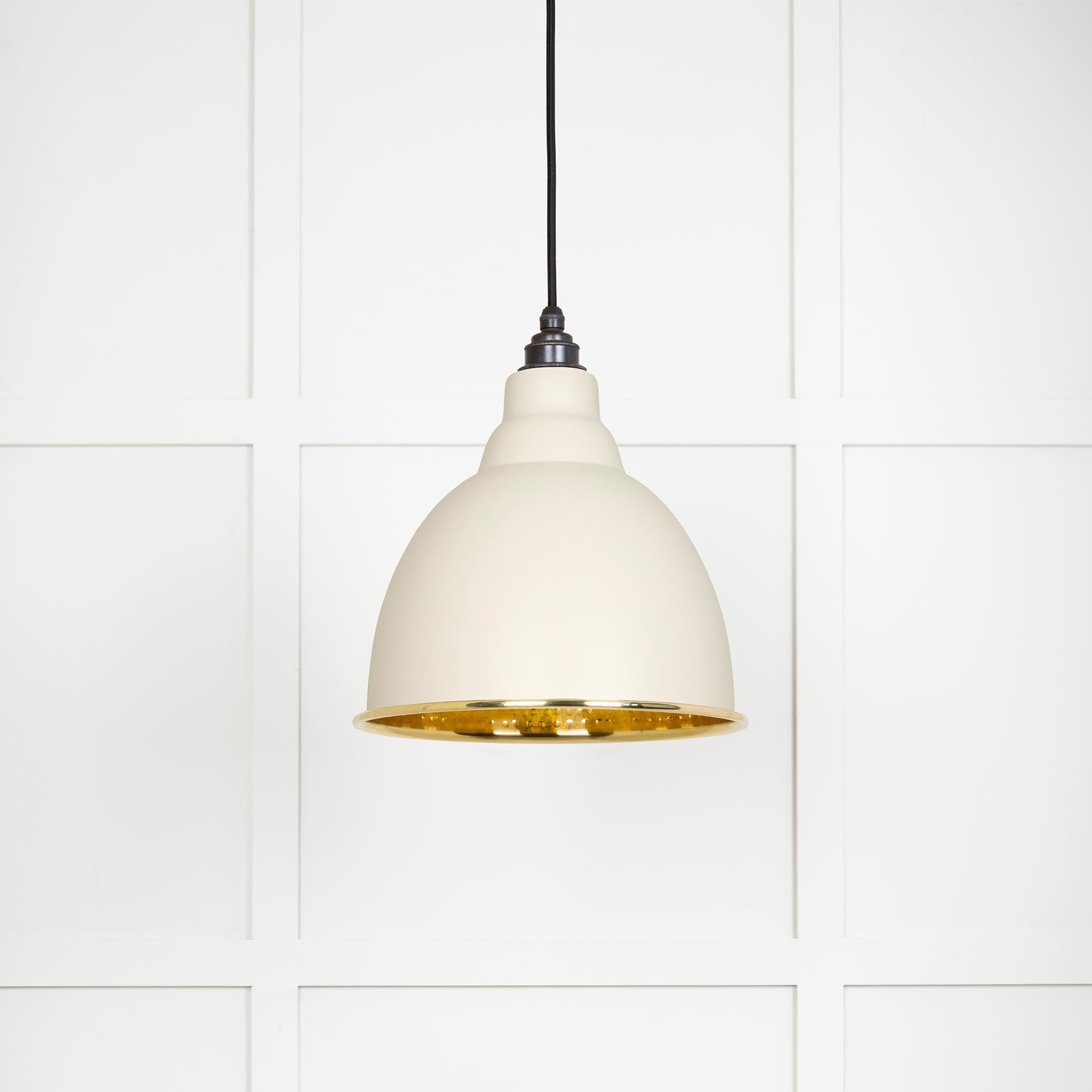 Hammered Brass Brindley Pendant in Teasel | From The Anvil - Brindley - From The Anvil - Yester Home