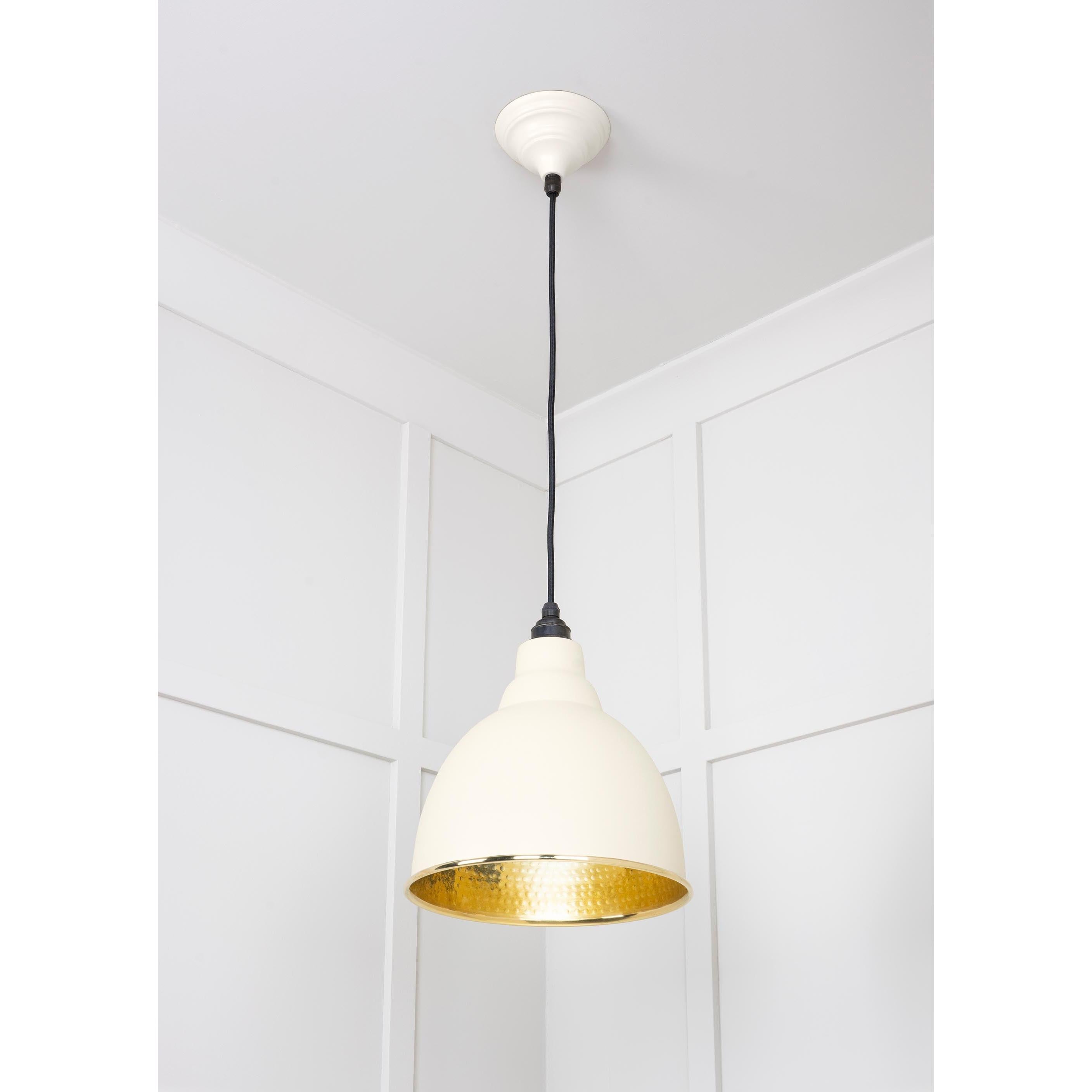 Hammered Brass Brindley Pendant in Teasel | From The Anvil - Brindley - From The Anvil - Yester Home