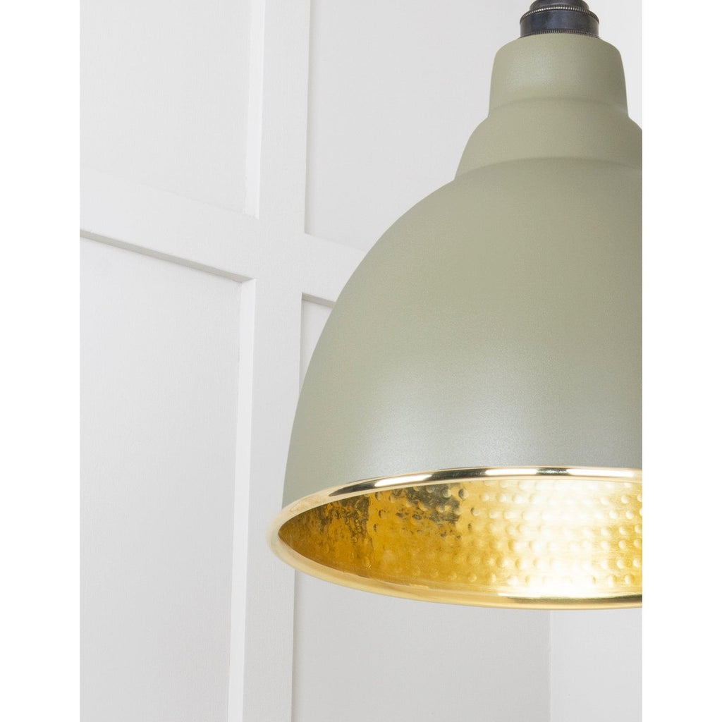 Hammered Brass Brindley Pendant in Tump | From The Anvil