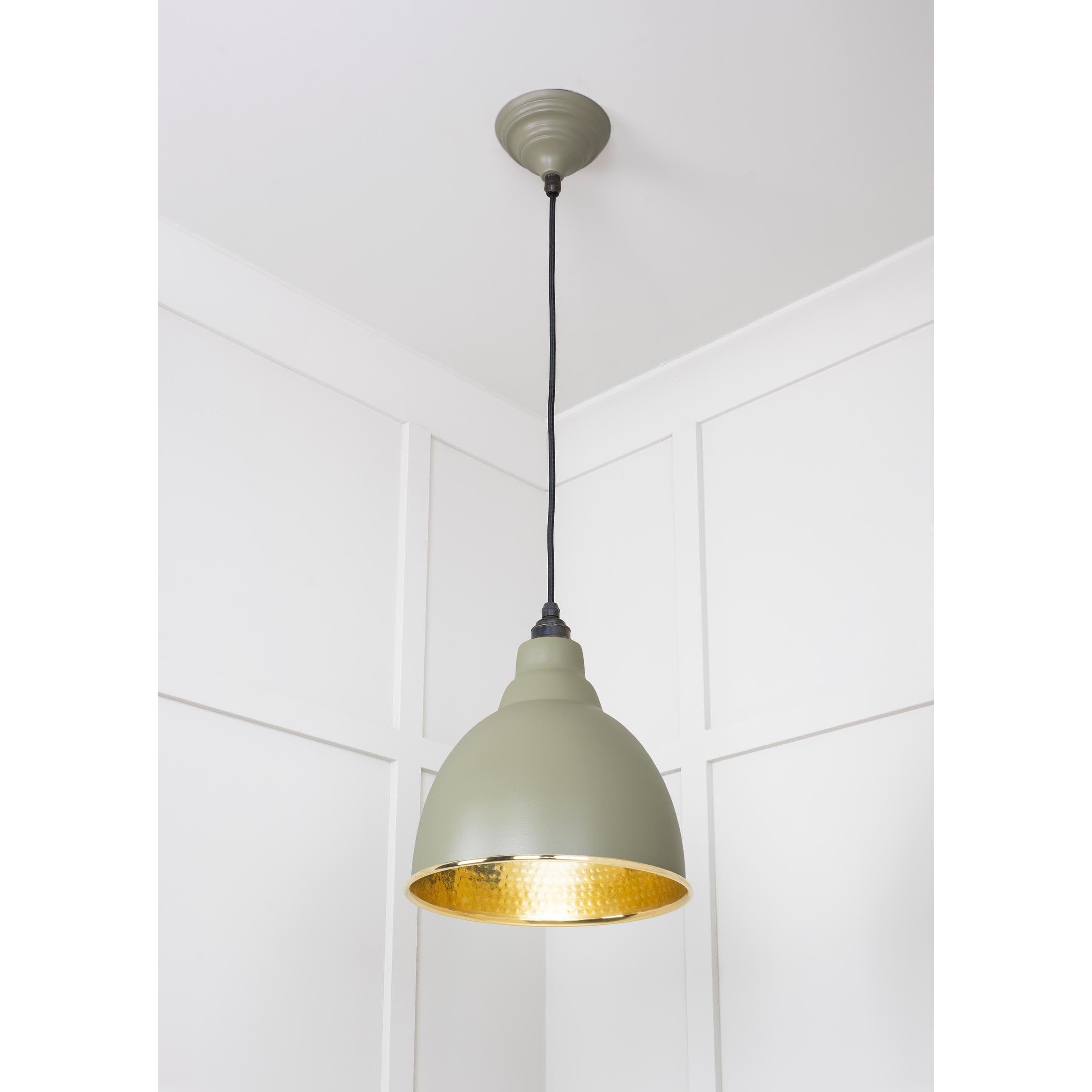 Hammered Brass Brindley Pendant in Tump | From The Anvil - Brindley - From The Anvil - Yester Home