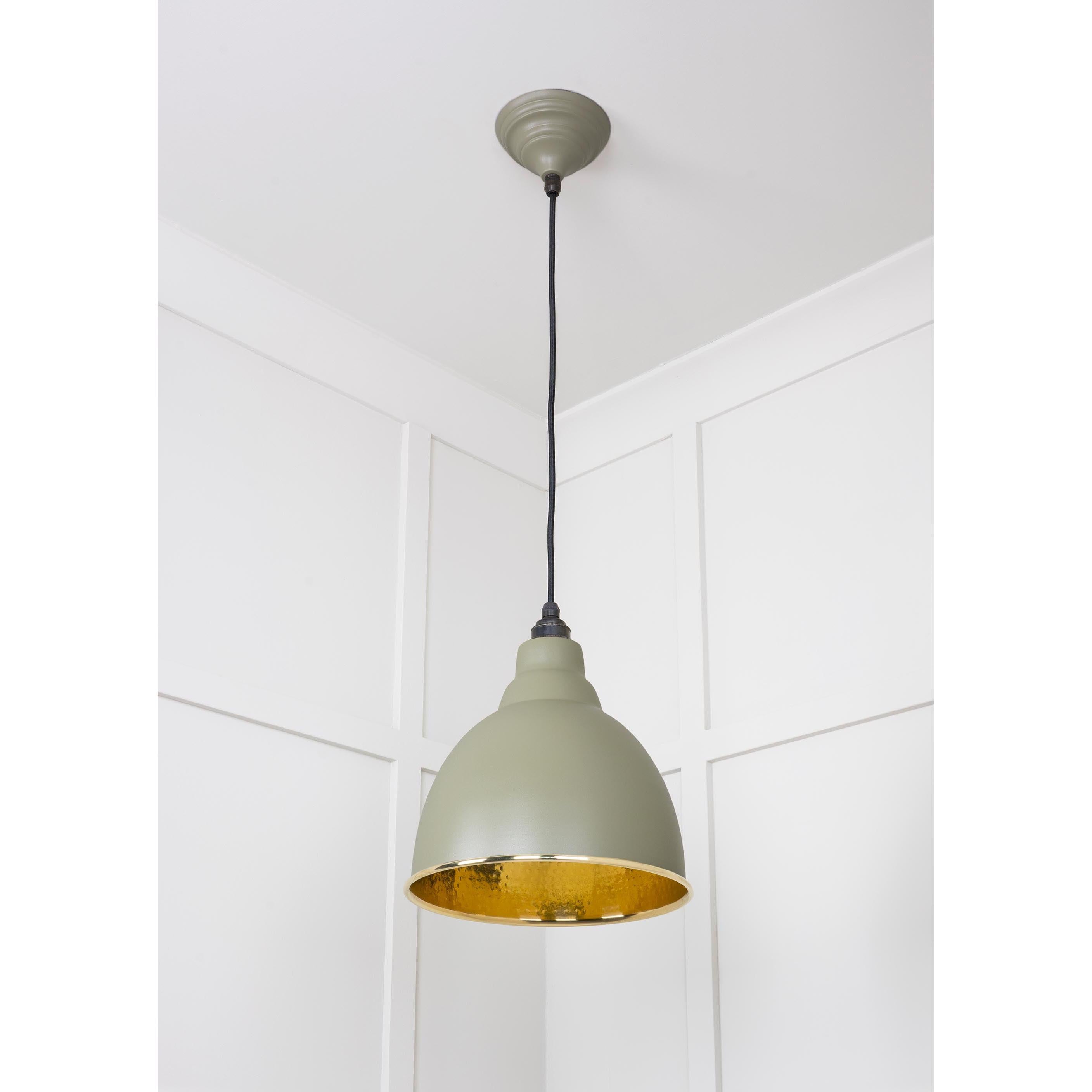 Hammered Brass Brindley Pendant in Tump | From The Anvil - Brindley - From The Anvil - Yester Home