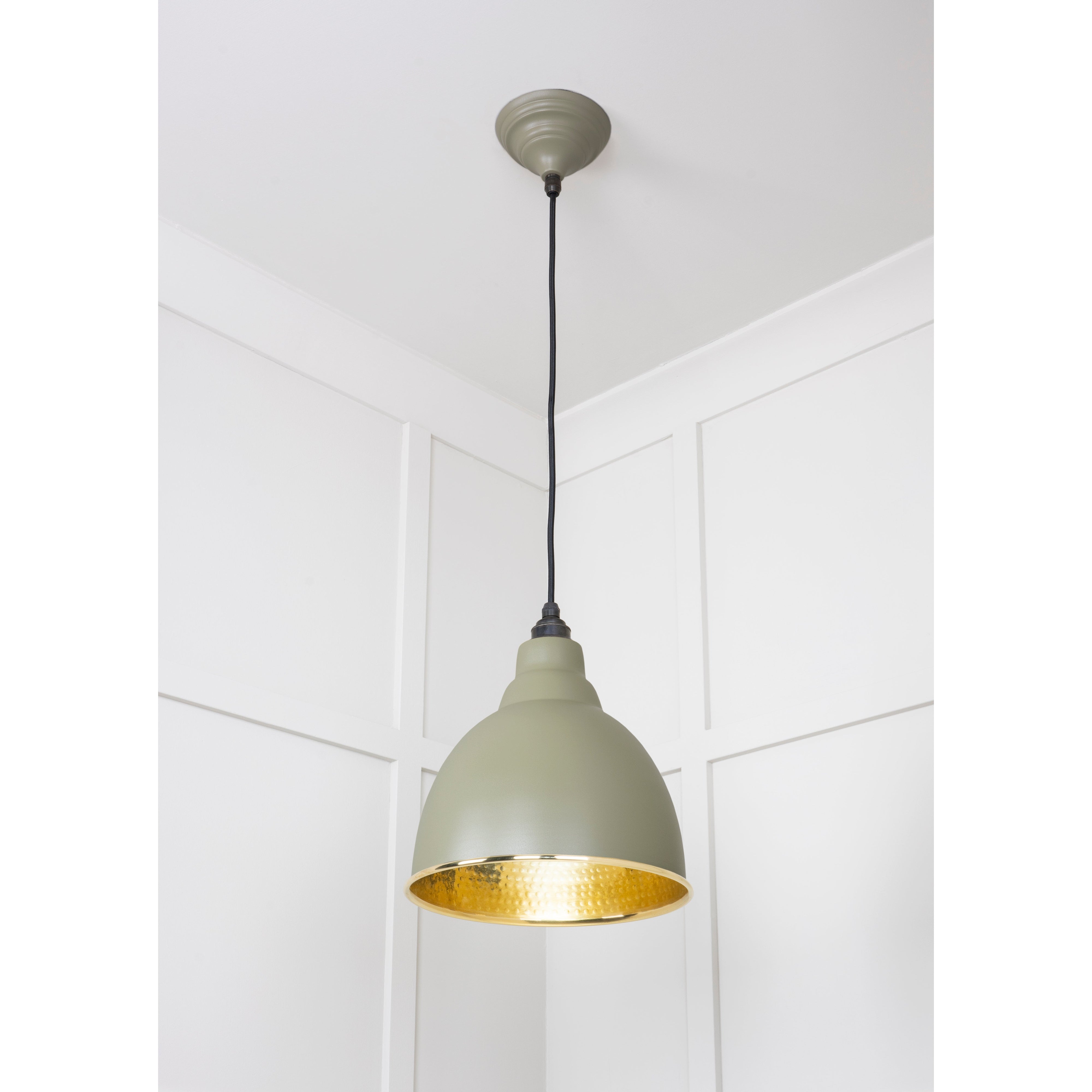 Hammered Brass Brindley Pendant in Tump | From The Anvil-Brindley-Yester Home