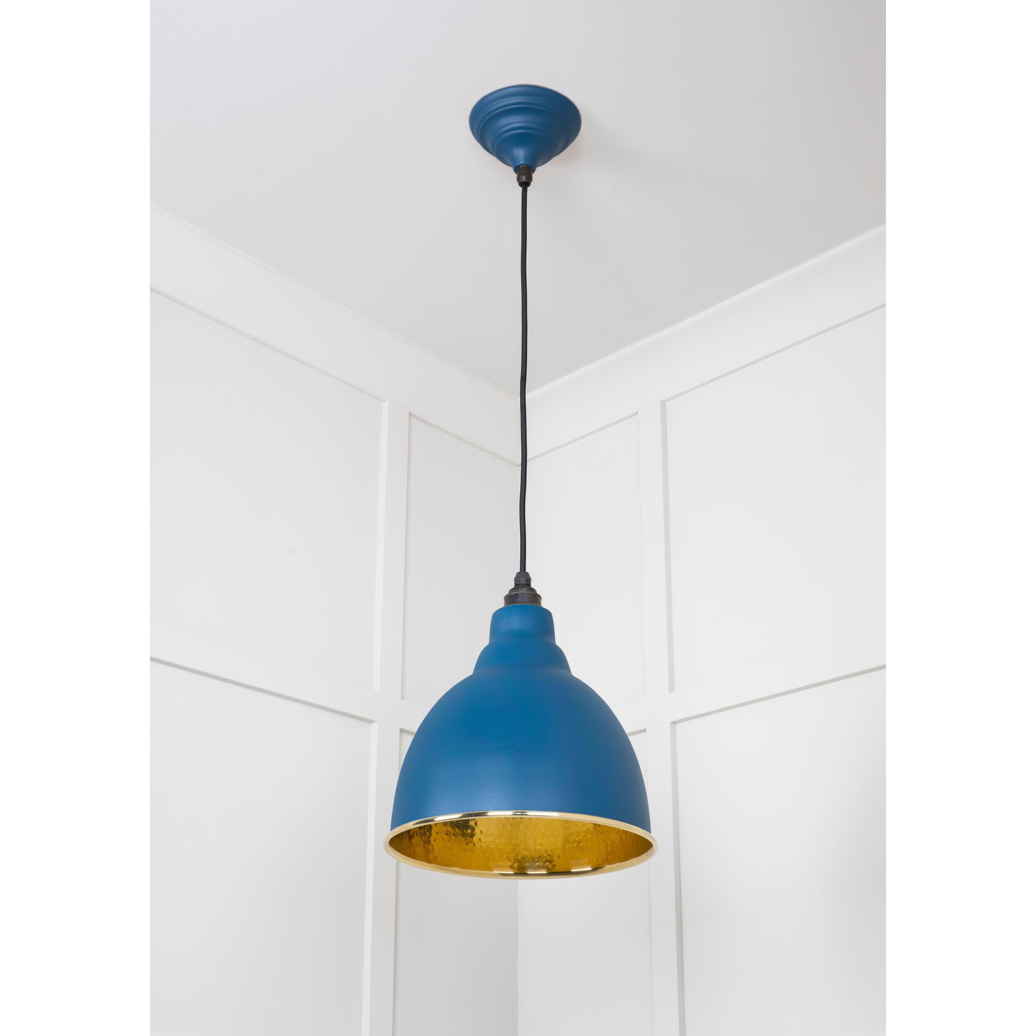 Hammered Brass Brindley Pendant in Upstream | From The Anvil-Brindley-Yester Home