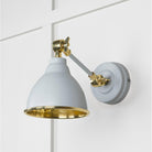 Hammered Brass Brindley Wall Light in Birch | From The Anvil-Wall Lights-Yester Home