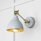 Hammered Brass Brindley Wall Light in Birch | From The Anvil-Wall Lights-Yester Home