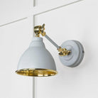 Hammered Brass Brindley Wall Light in Birch | From The Anvil-Wall Lights-Yester Home
