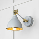 Hammered Brass Brindley Wall Light in Birch | From The Anvil - Wall Lights - From The Anvil - Yester Home