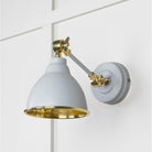 Hammered Brass Brindley Wall Light in Birch | From The Anvil - Wall Lights - From The Anvil - Yester Home