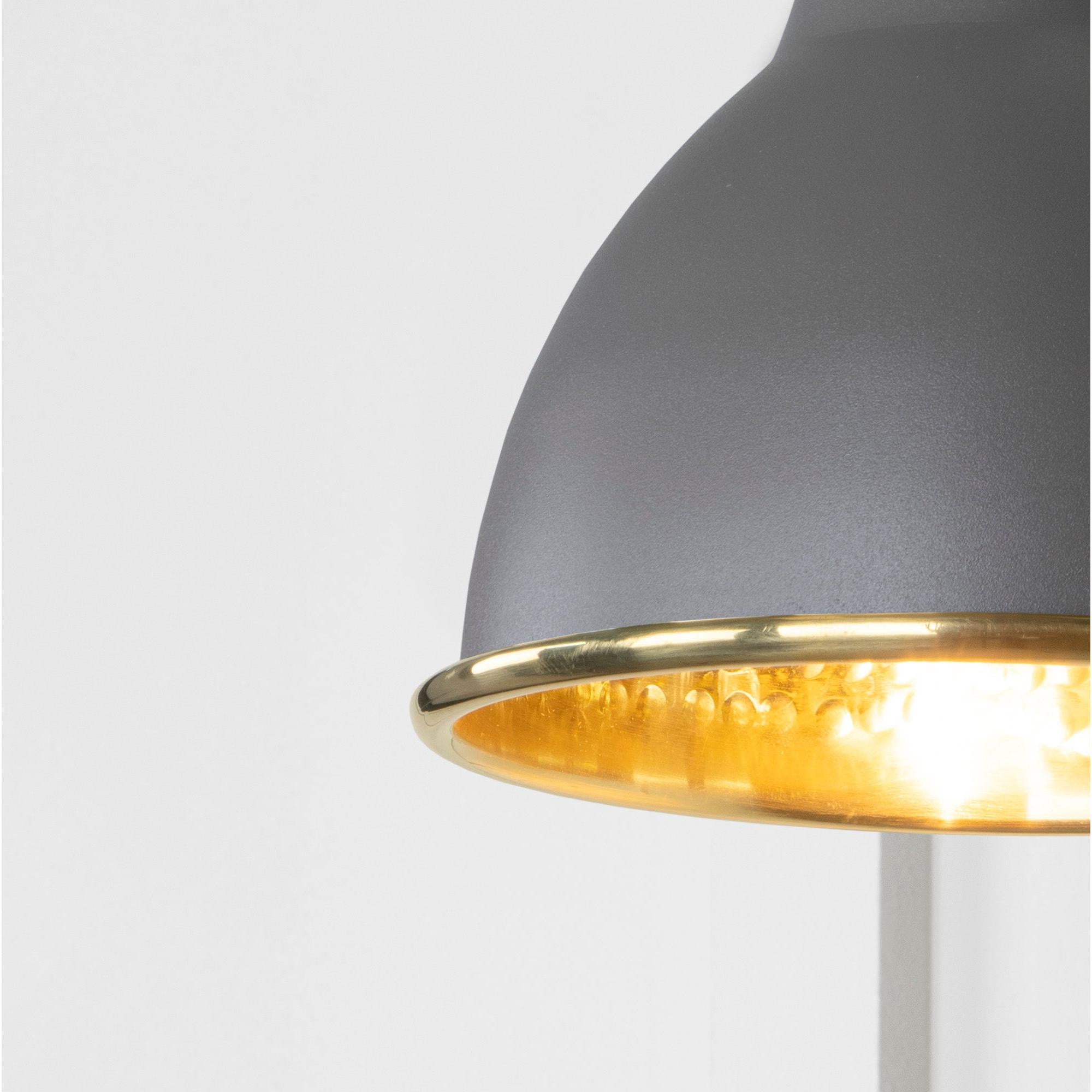 Hammered Brass Brindley Wall Light in Bluff | From The Anvil - Wall Lights - From The Anvil - Yester Home