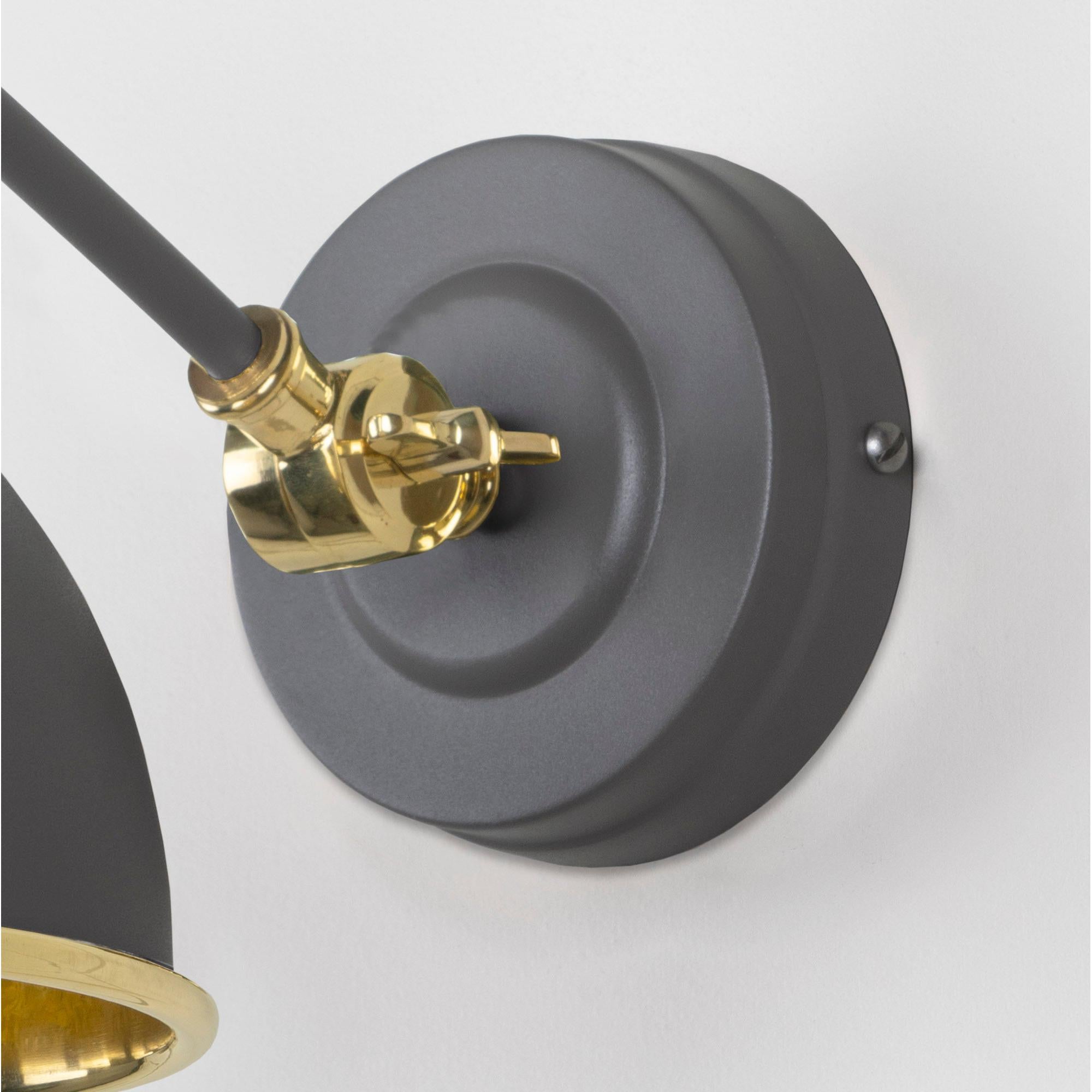 Hammered Brass Brindley Wall Light in Bluff | From The Anvil - Wall Lights - From The Anvil - Yester Home