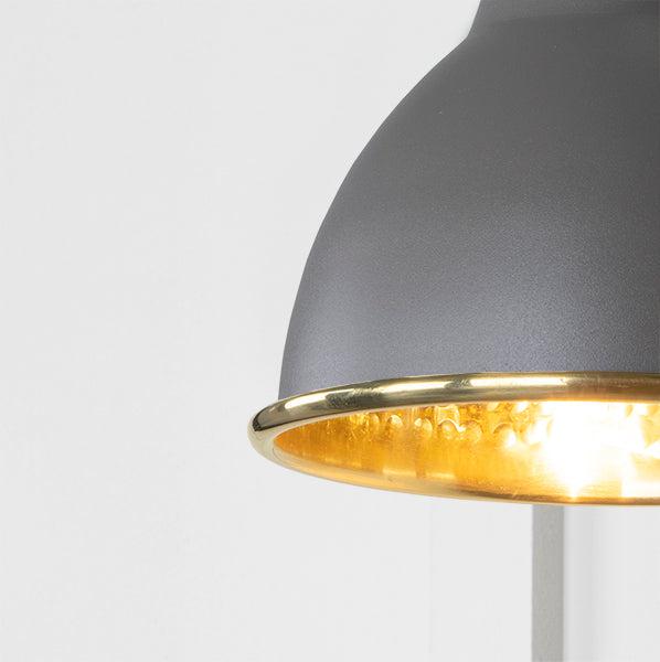 Hammered Brass Brindley Wall Light in Bluff | From The Anvil-Wall Lights-Yester Home