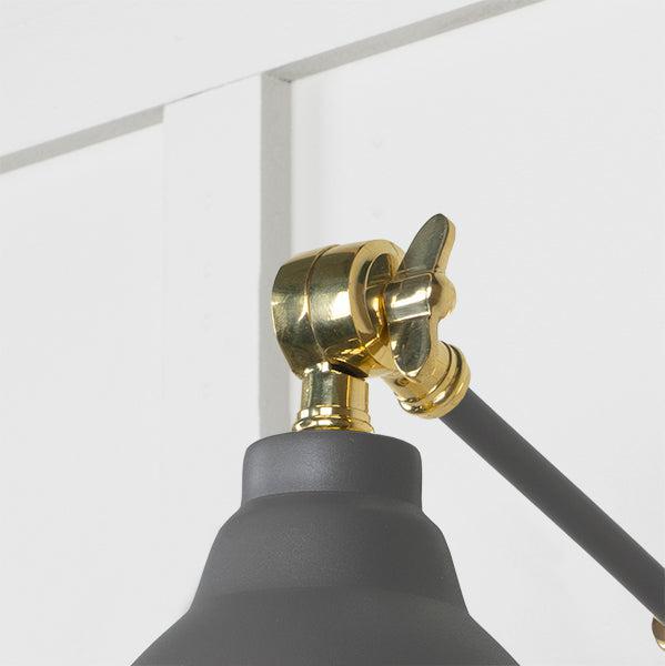 Hammered Brass Brindley Wall Light in Bluff | From The Anvil-Wall Lights-Yester Home