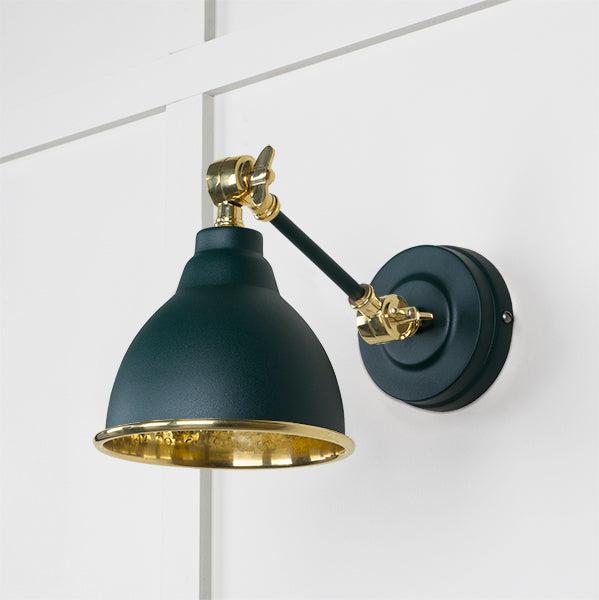 Hammered Brass Brindley Wall Light in Dingle | From The Anvil-Wall Lights-Yester Home
