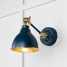 Hammered Brass Brindley Wall Light in Dusk | From The Anvil-Wall Lights-Yester Home