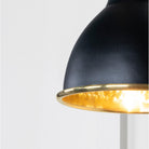 Hammered Brass Brindley Wall Light in Elan Black | From The Anvil - Wall Lights - From The Anvil - Yester Home