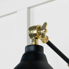 Hammered Brass Brindley Wall Light in Elan Black | From The Anvil - Wall Lights - From The Anvil - Yester Home