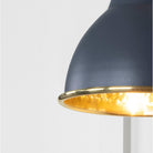 Hammered Brass Brindley Wall Light in Slate | From The Anvil - Wall Lights - From The Anvil - Yester Home