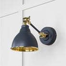 Hammered Brass Brindley Wall Light in Slate | From The Anvil-Wall Lights-Yester Home