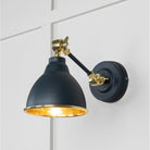 Hammered Brass Brindley Wall Light in Soot | From The Anvil-Wall Lights-Yester Home