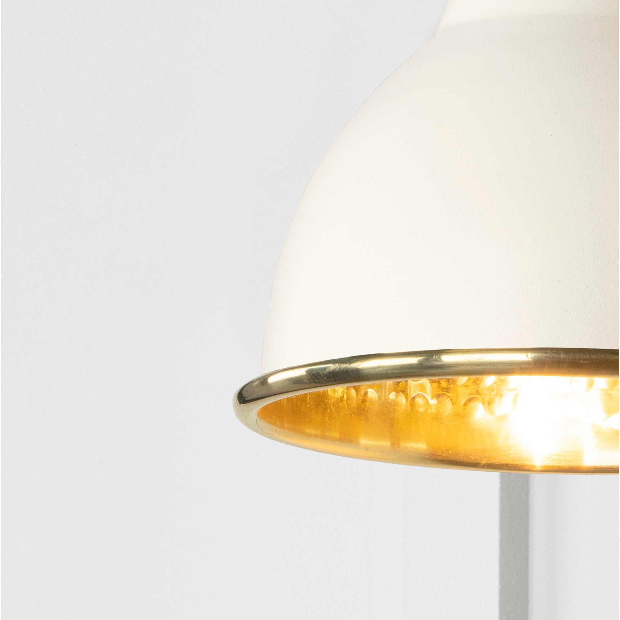 Hammered Brass Brindley Wall Light in Teasel | From The Anvil - Wall Lights - From The Anvil - Yester Home