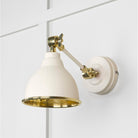 Hammered Brass Brindley Wall Light in Teasel | From The Anvil-Wall Lights-Yester Home