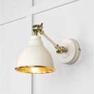 Hammered Brass Brindley Wall Light in Teasel | From The Anvil - Wall Lights - From The Anvil - Yester Home