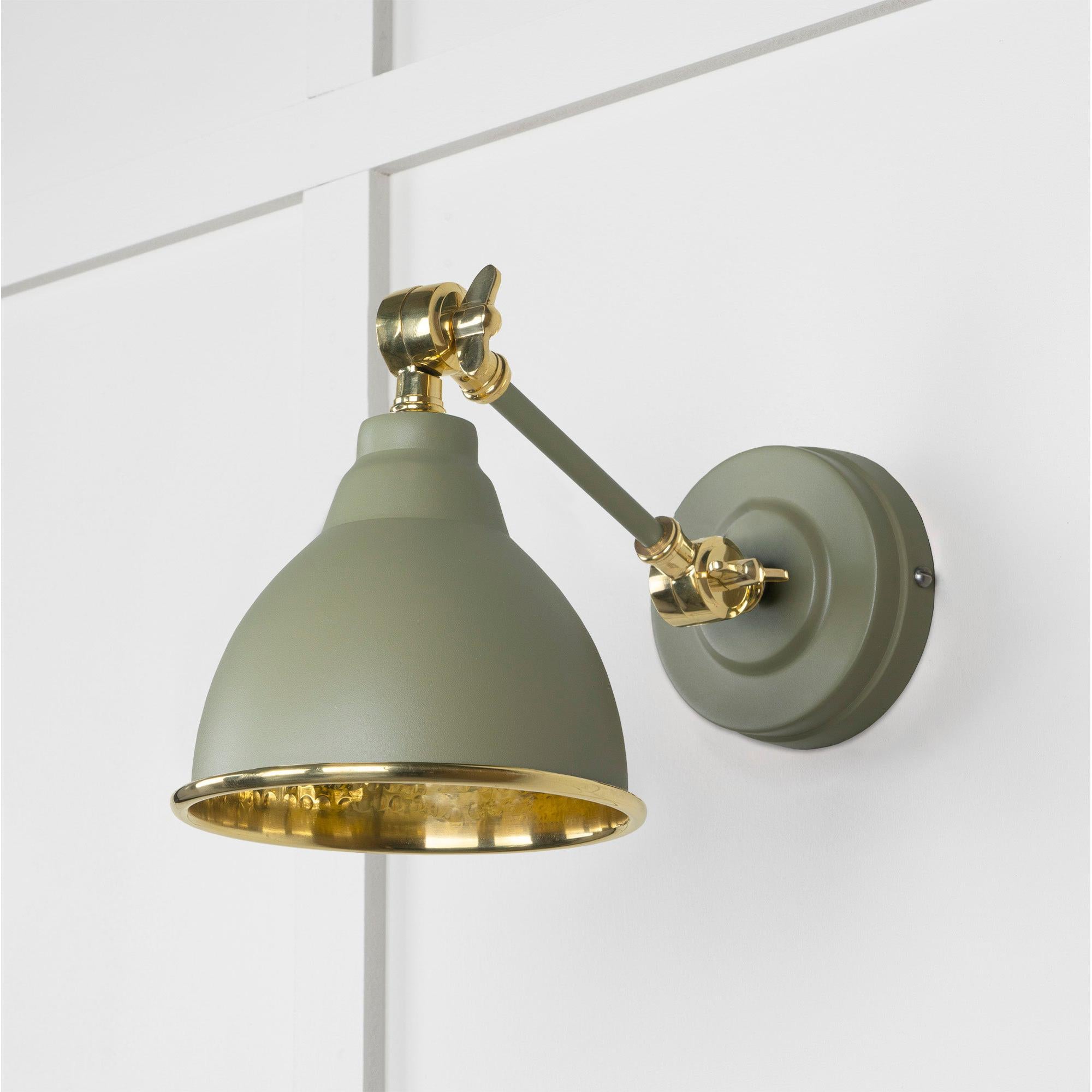 Hammered Brass Brindley Wall Light in Tump | From The Anvil - Wall Lights - From The Anvil - Yester Home