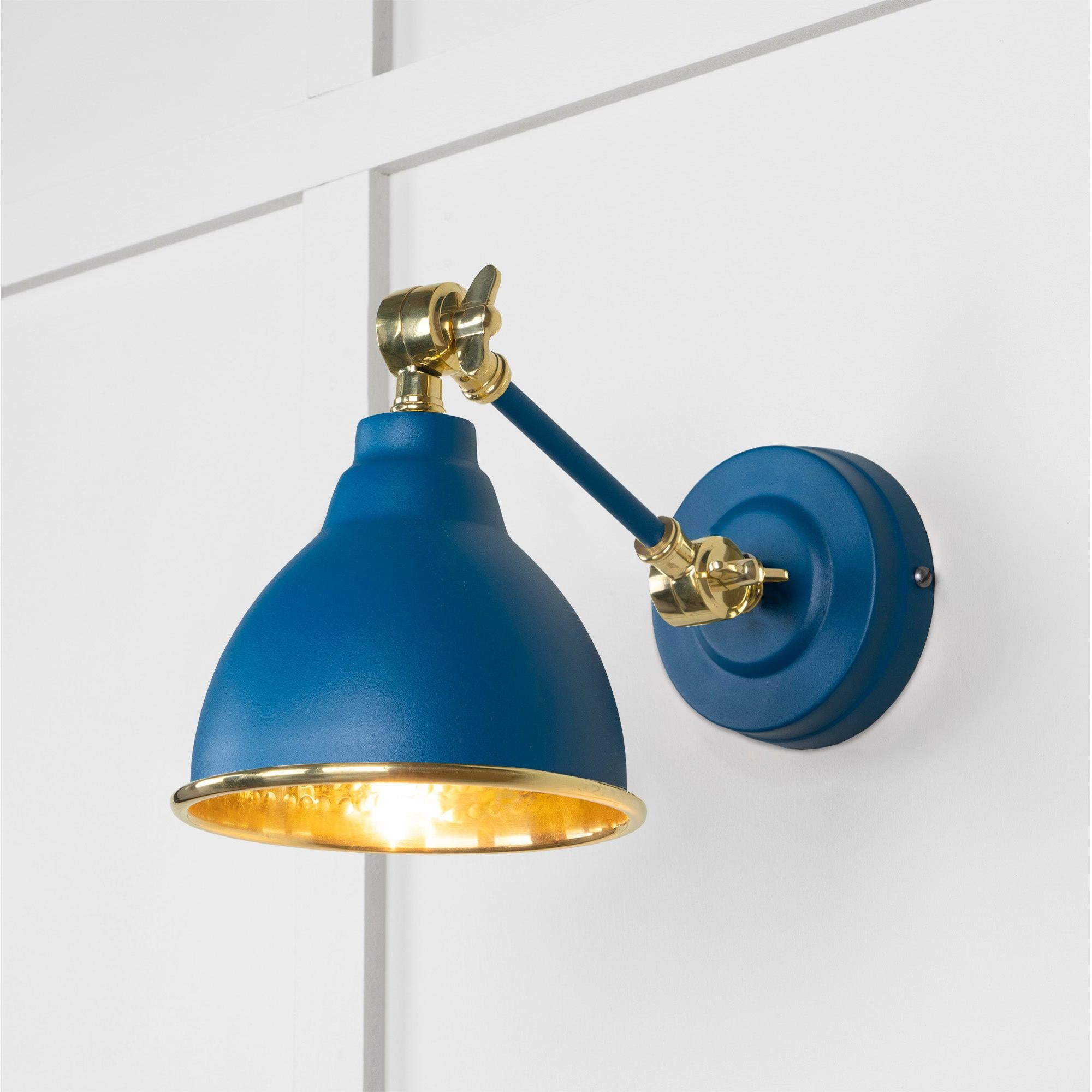 Hammered Brass Brindley Wall Light in Upstream | From The Anvil - Wall Lights - From The Anvil - Yester Home