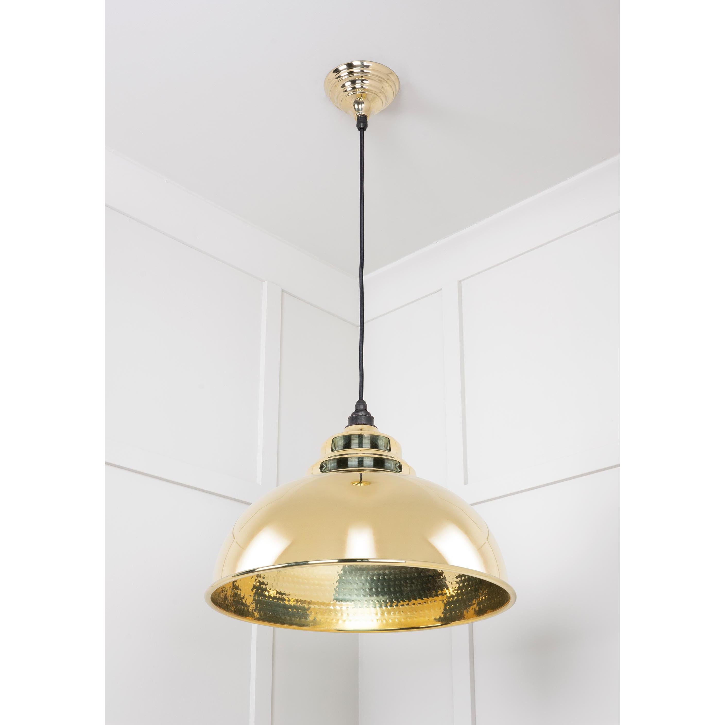 Hammered Brass Harborne Pendant | From The Anvil - Harborne - From The Anvil - Yester Home