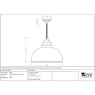 Hammered Brass Harborne Pendant | From The Anvil-Harborne-Yester Home