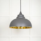 Hammered Brass Harborne Pendant in Bluff | From The Anvil - Harborne - From The Anvil - Yester Home