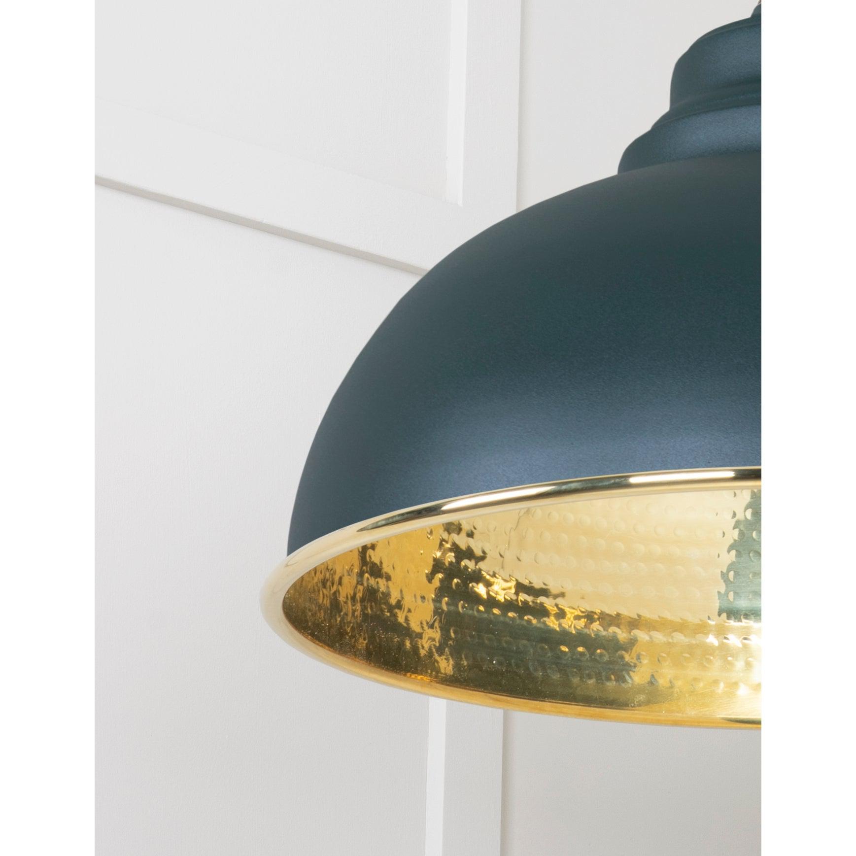 Hammered Brass Harborne Pendant in Dingle | From The Anvil-Harborne-Yester Home