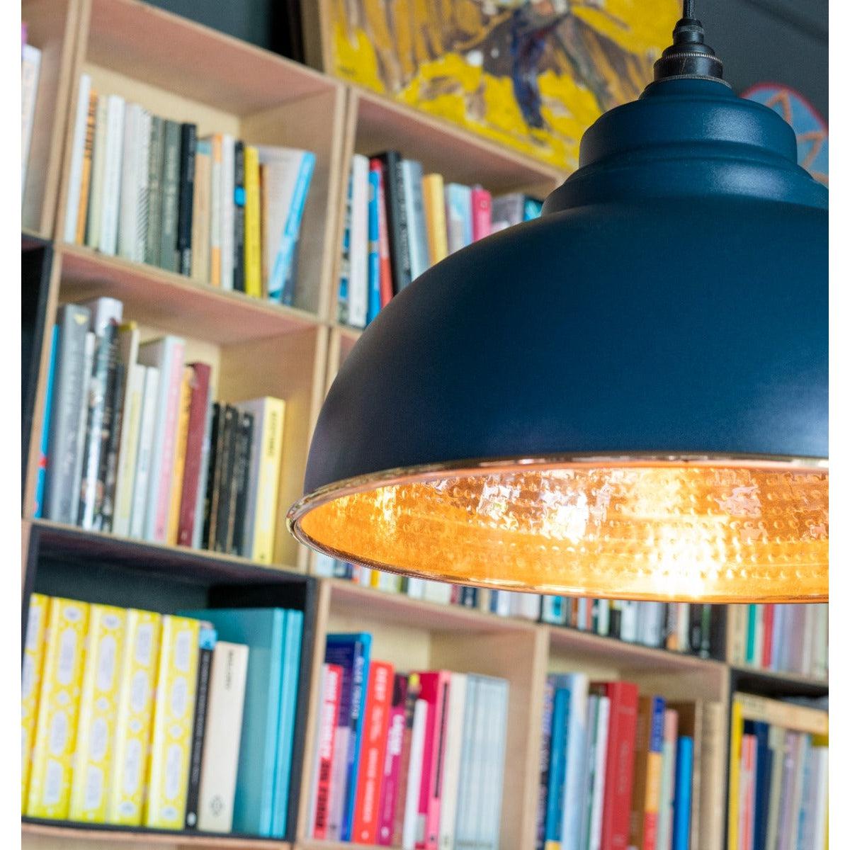 Hammered Brass Harborne Pendant in Dusk | From The Anvil-Harborne-Yester Home