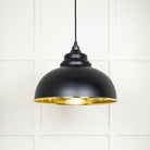 Hammered Brass Harborne Pendant in Elan Black | From The Anvil - Harborne - From The Anvil - Yester Home