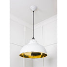 Hammered Brass Harborne Pendant in Flock | From The Anvil-Harborne-Yester Home