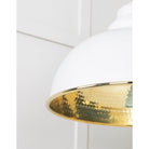 Hammered Brass Harborne Pendant in Flock | From The Anvil-Harborne-Yester Home