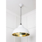 Hammered Brass Harborne Pendant in Flock | From The Anvil-Harborne-Yester Home