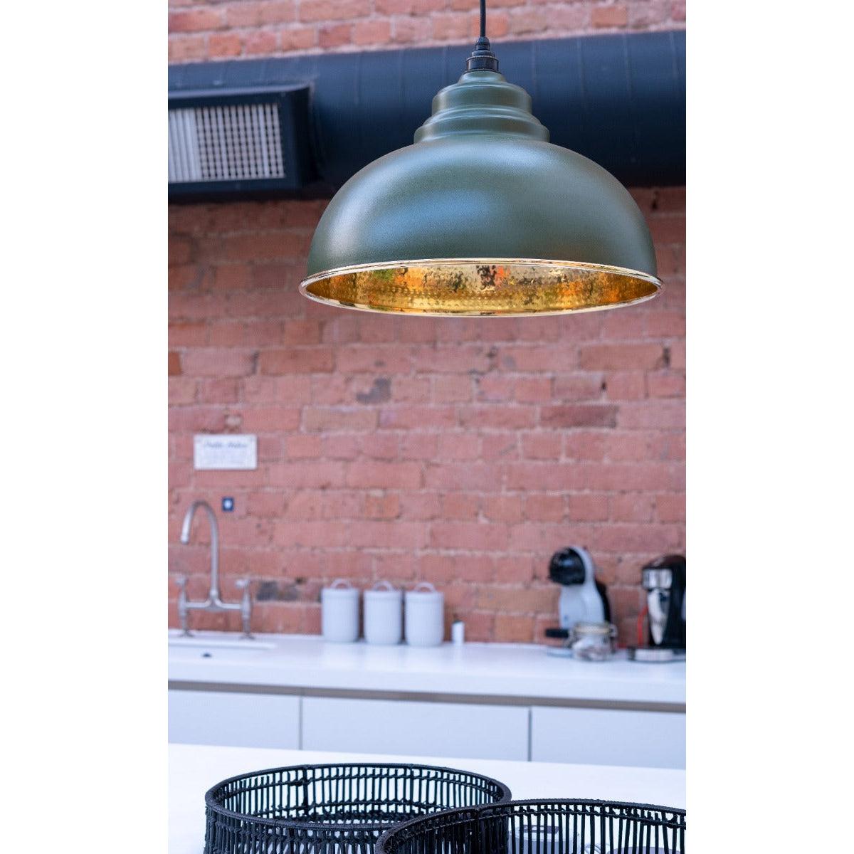 Hammered Brass Harborne Pendant in Heath | From The Anvil-Harborne-Yester Home