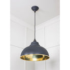 Hammered Brass Harborne Pendant in Slate | From The Anvil-Harborne-Yester Home