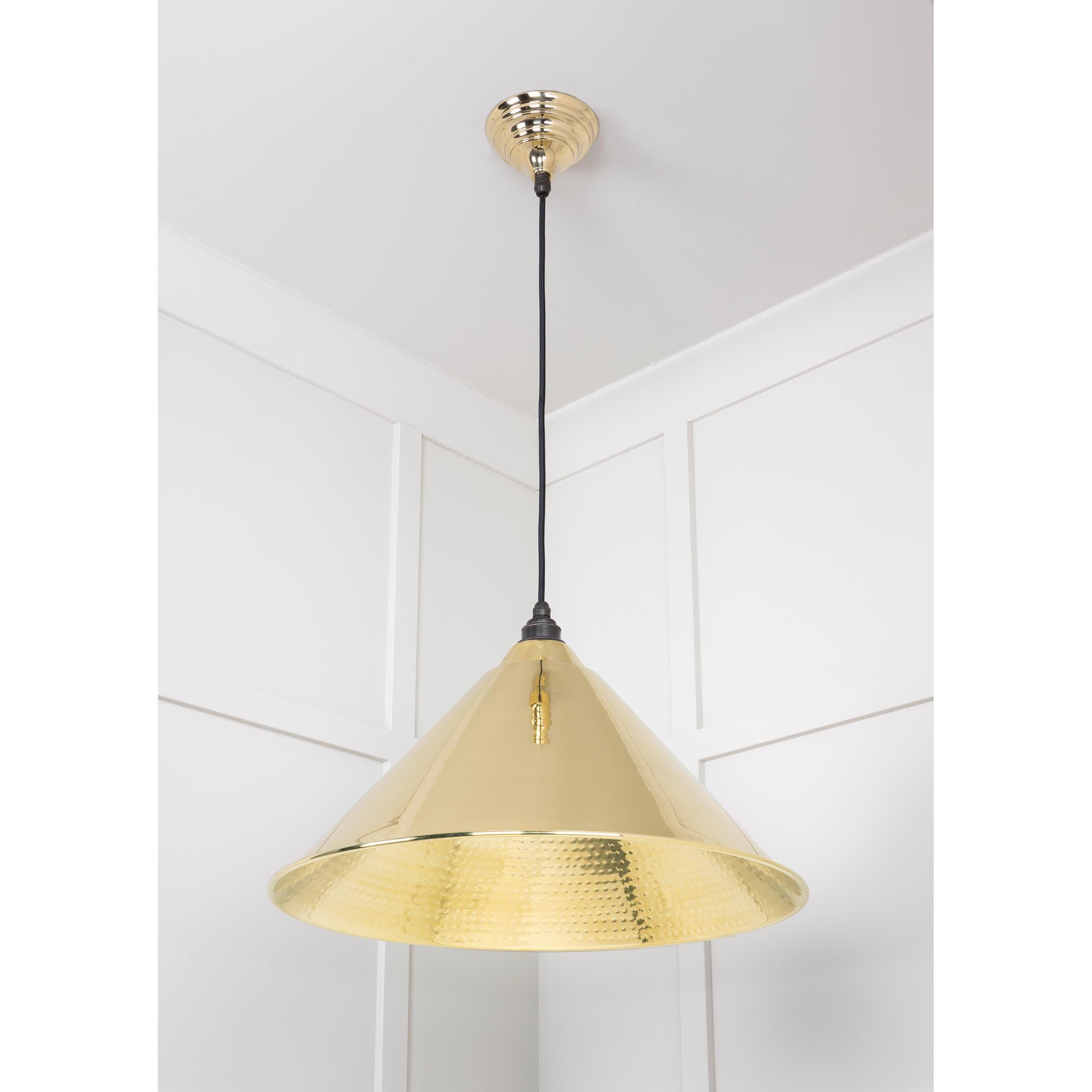 Hammered Brass Hockley Pendant | From The Anvil - Hockley - From The Anvil - Yester Home