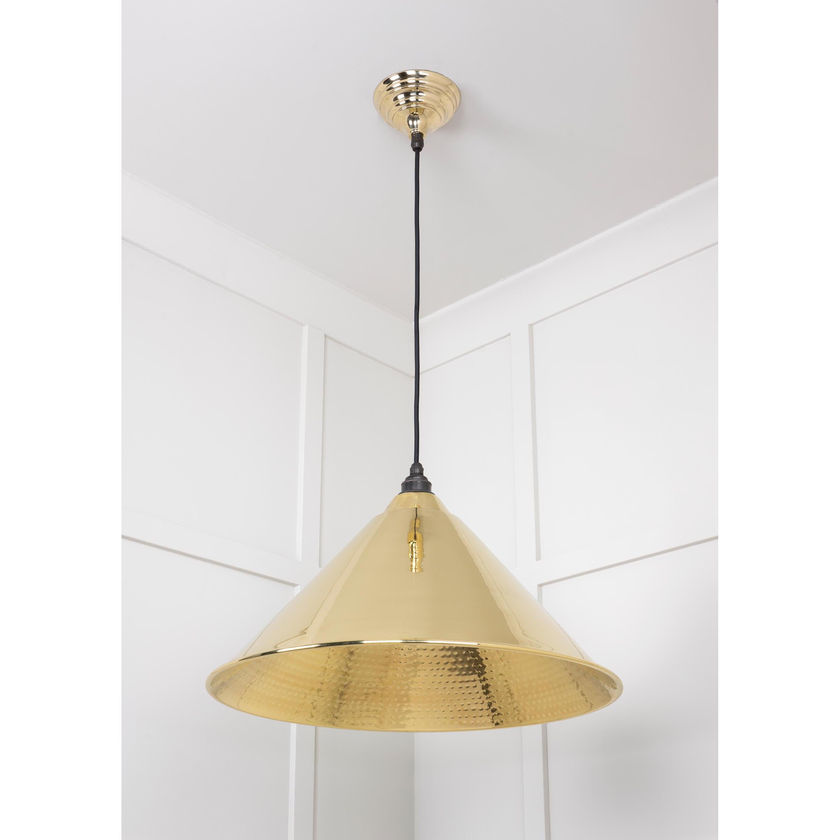 Hammered Brass Hockley Pendant | From The Anvil - Hockley - From The Anvil - Yester Home