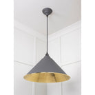 Hammered Brass Hockley Pendant in Bluff | From The Anvil-Hockley-Yester Home