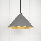 Hammered Brass Hockley Pendant in Bluff | From The Anvil - Hockley - From The Anvil - Yester Home